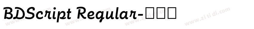 BDScript Regular字体转换 BDScript Regular字体转换